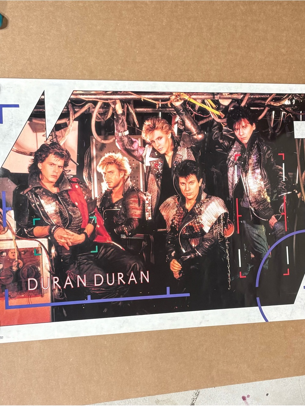 Vintage 1984 Duran Duran Poster Western Graphics Tritec Music Mike Owen 21x31.5